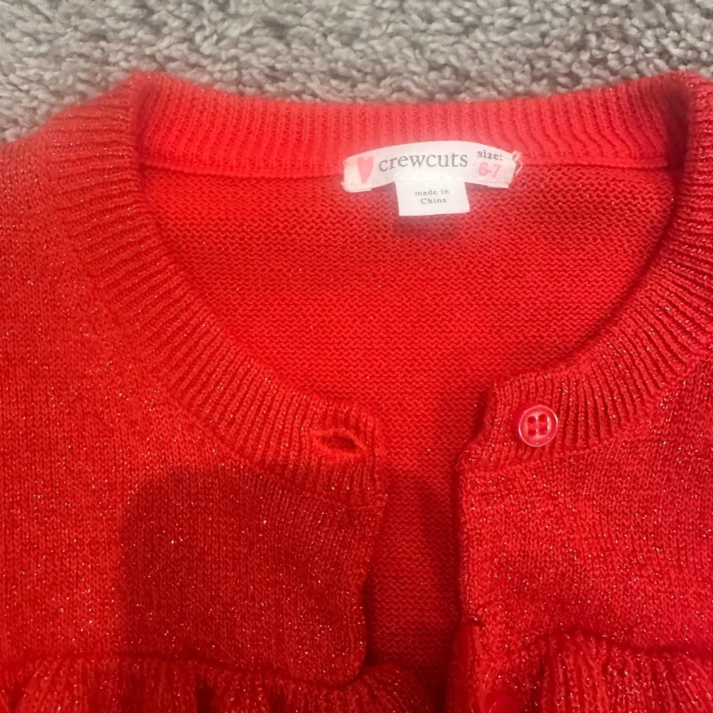 Red Ruffled Cardigan - Picture 5 of 5